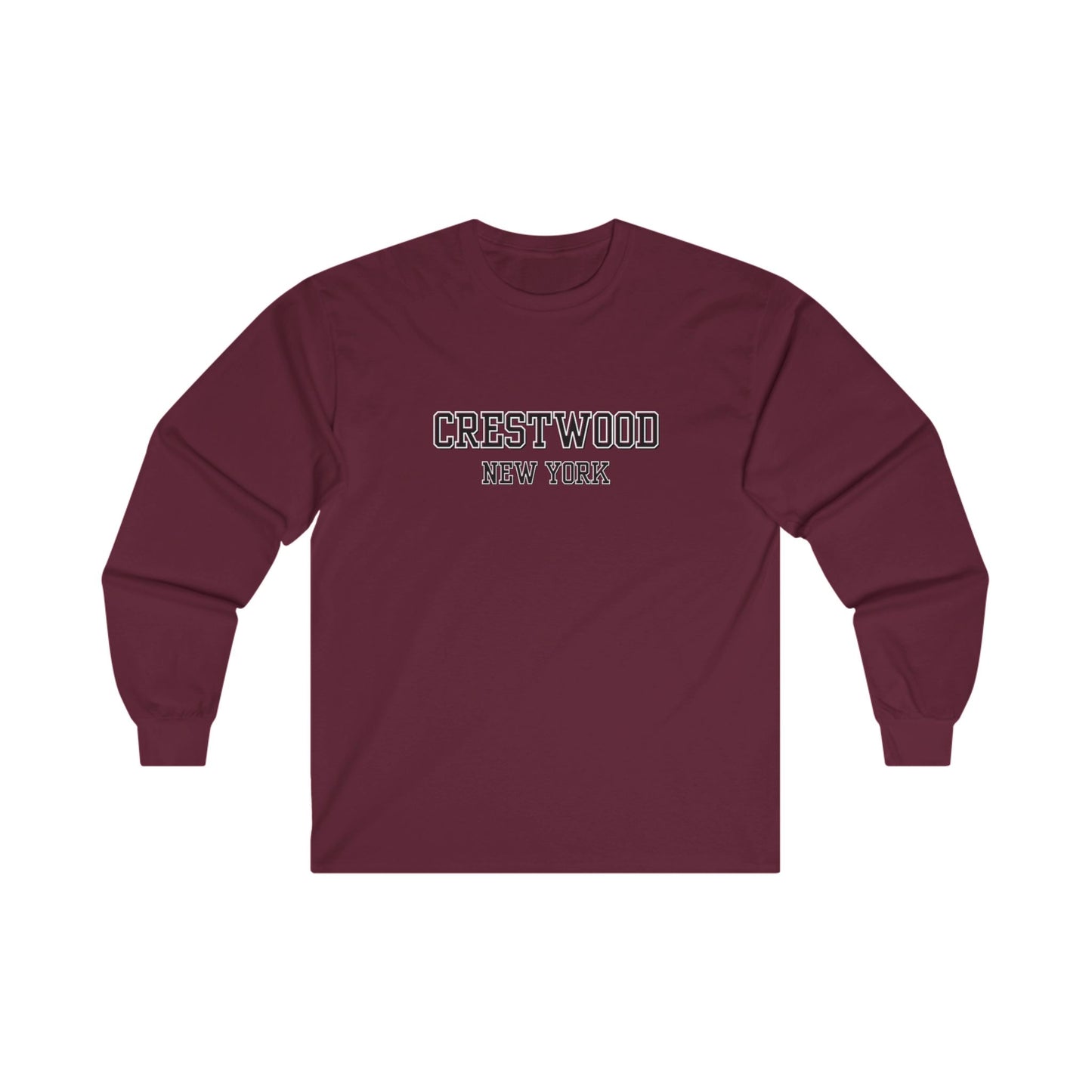 Crestwood Block Letter Ultra Cotton Long Sleeve Tee