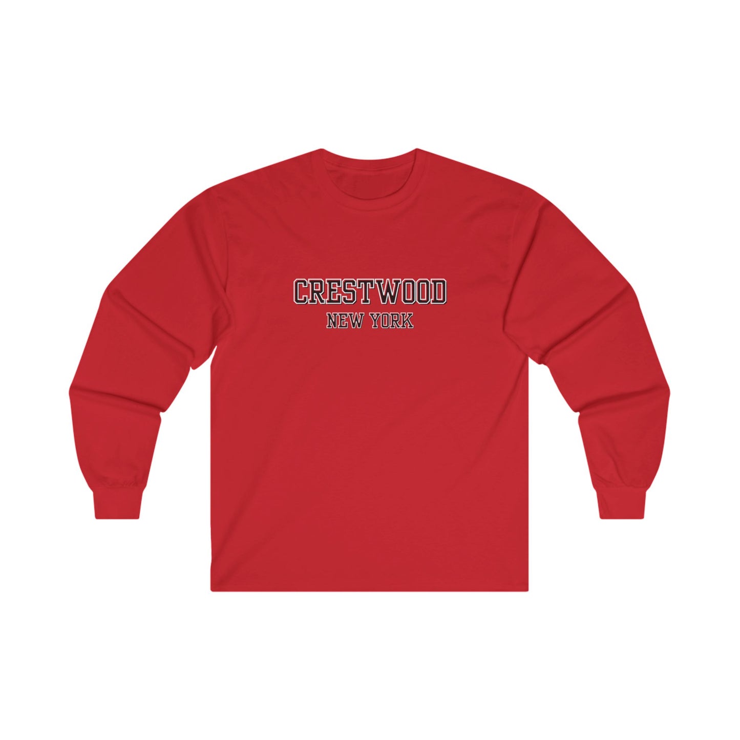Crestwood Block Letter Ultra Cotton Long Sleeve Tee