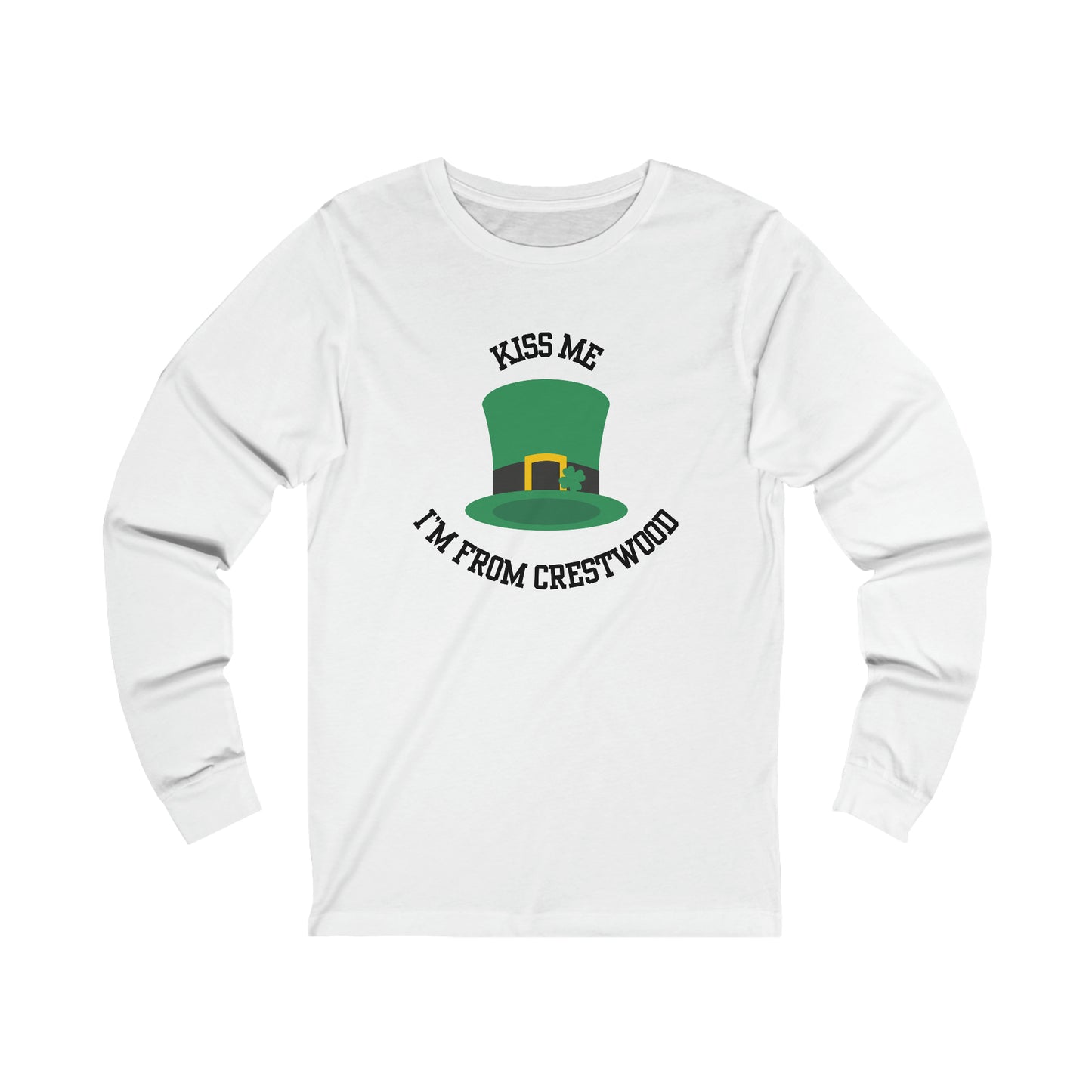 'Kiss Me, I'm From Crestwood' Leprechaun Long Sleeve