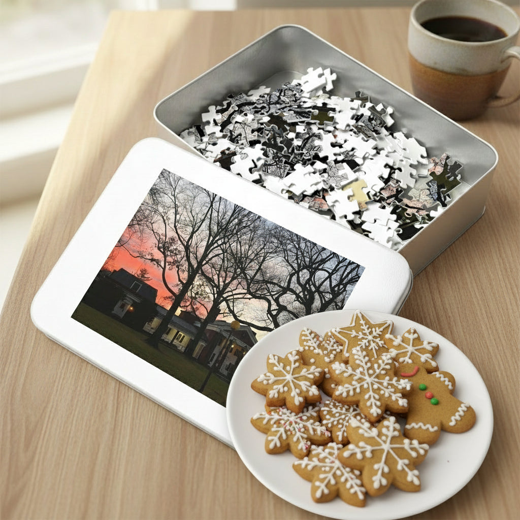 Bronxville Town Hall Puzzle - Winter Sunset