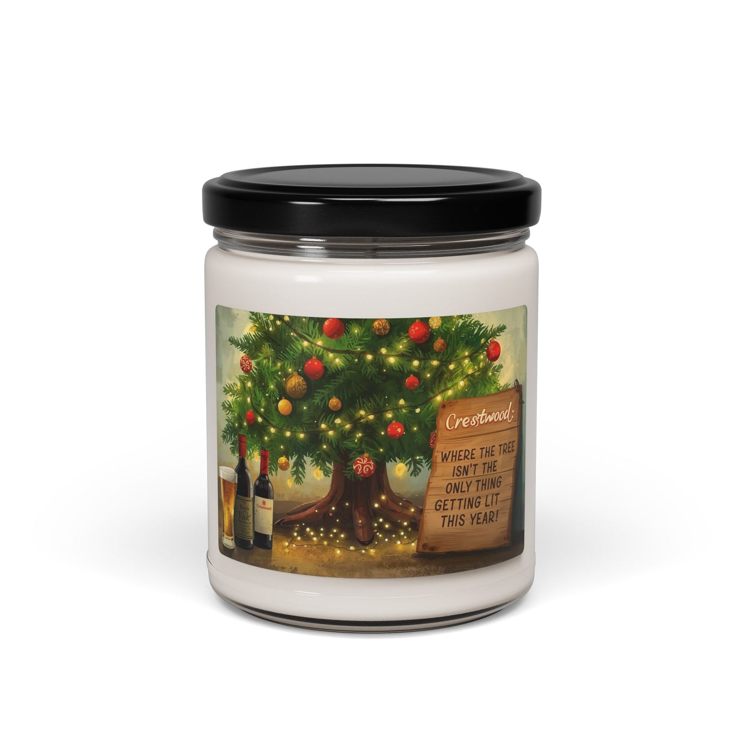 The Tree is Lit in Crestwood candle