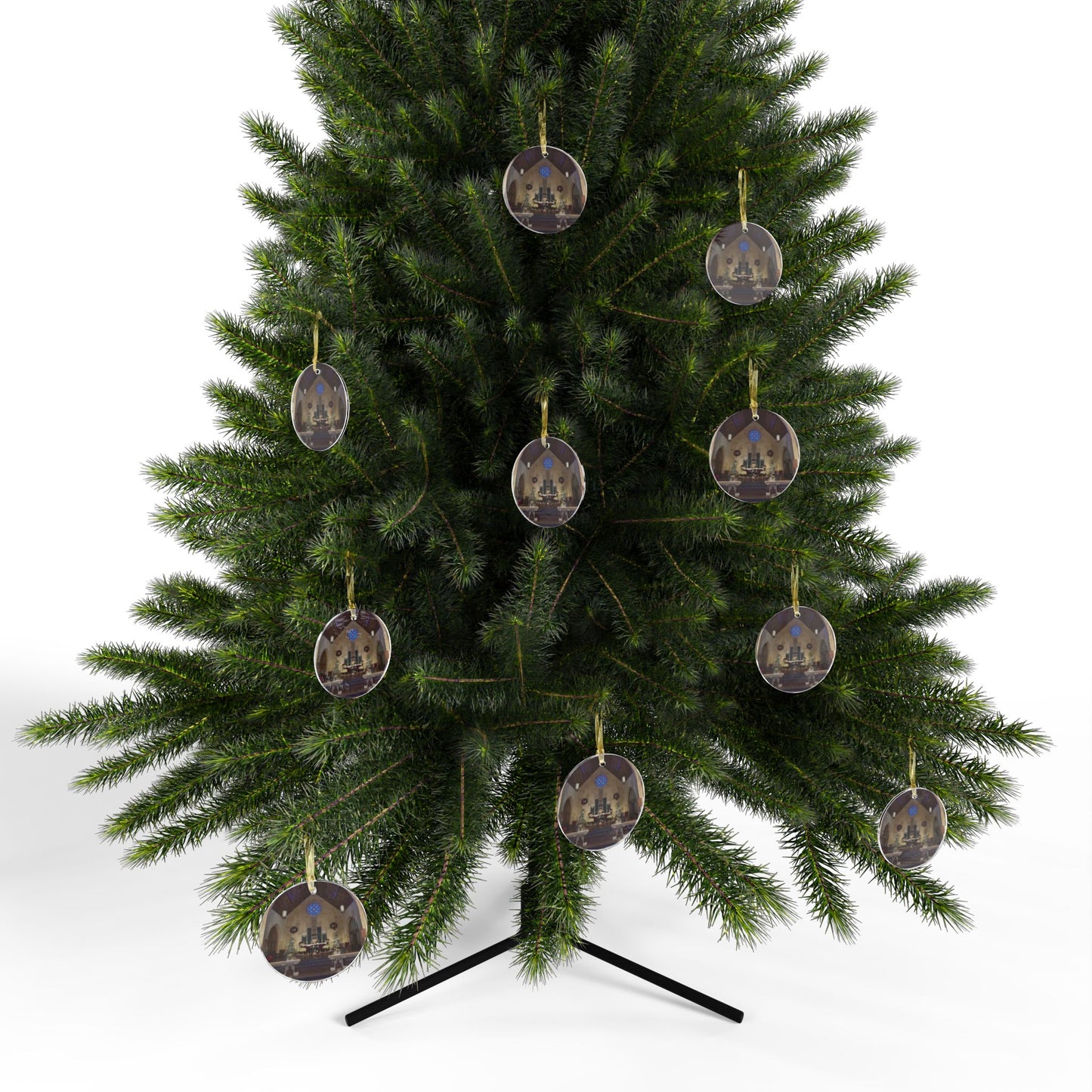Annunciation Church Altar at Christmas Ornament
