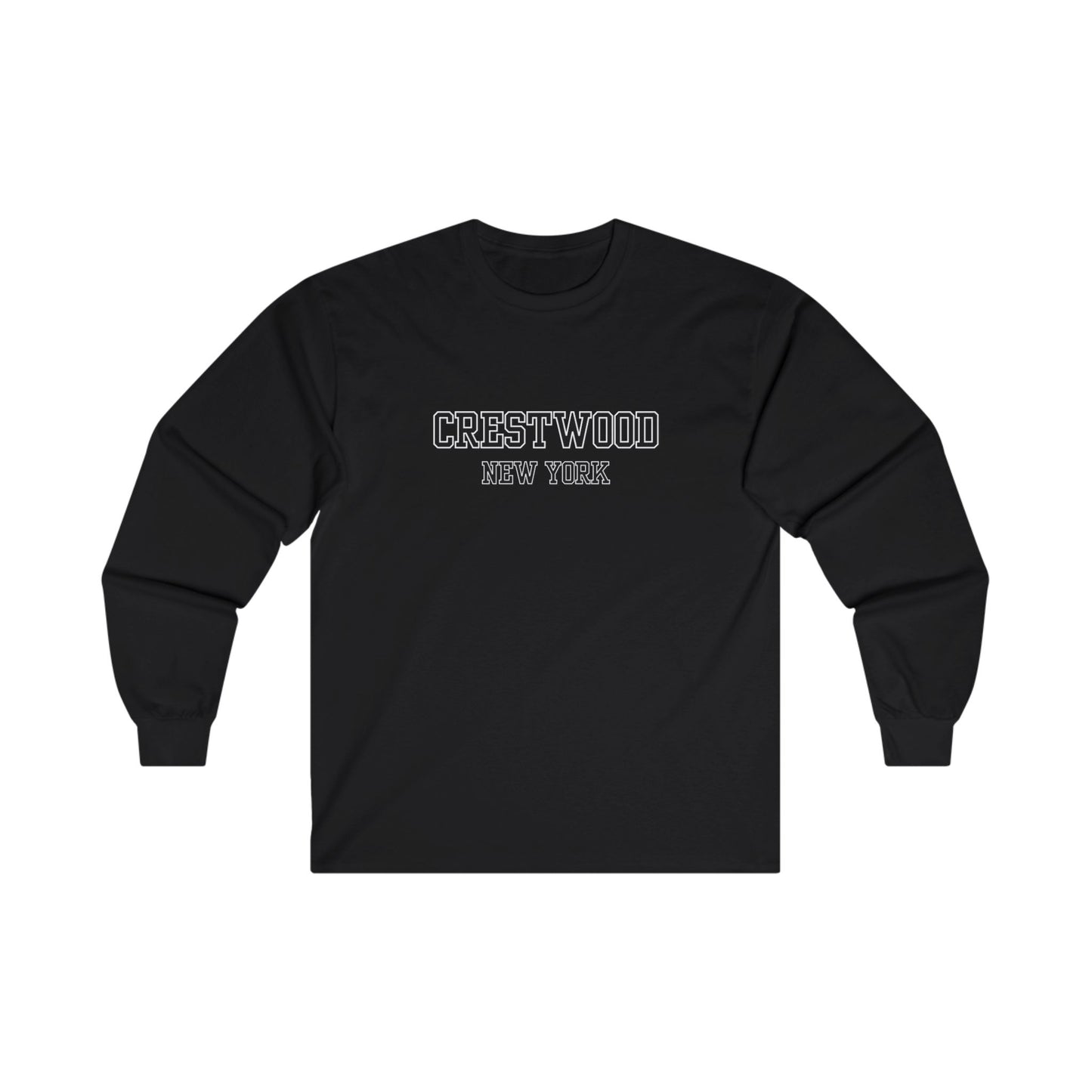 Crestwood Block Letter Ultra Cotton Long Sleeve Tee