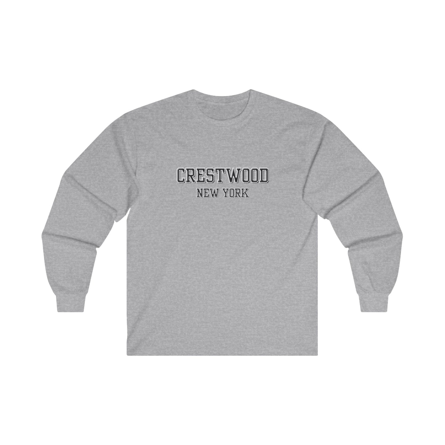 Crestwood Block Letter Ultra Cotton Long Sleeve Tee