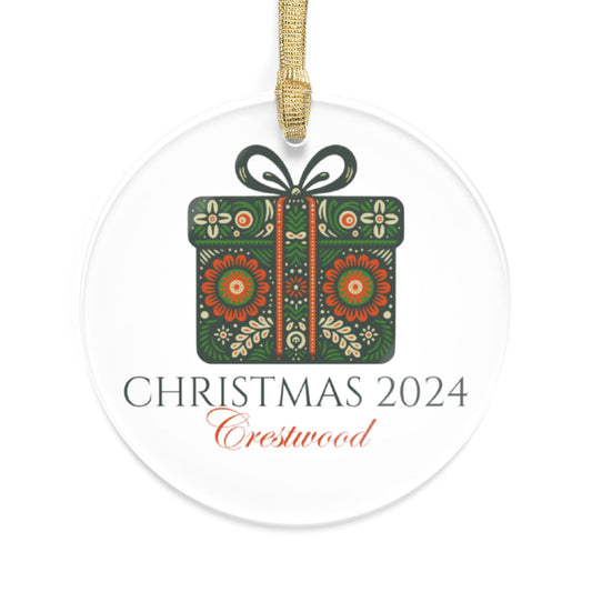 Crestwood Present Acrylic Ornament - 2024