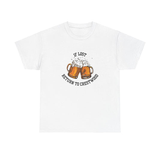 If Lost, Return Me to Crestwood Unisex Heavy Cotton Tee