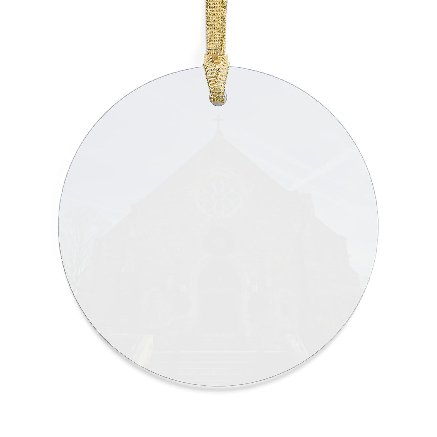 Annunciation Church Exterior at Christmas Ornament