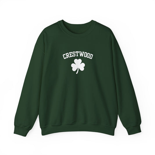 Crestwood White Shamrock Unisex Heavy Blend™ Crewneck Sweatshirt