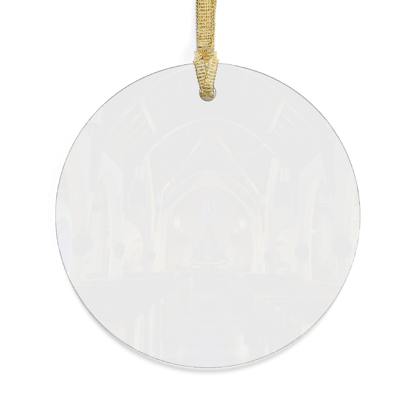 Annunciation Church Interior at Christmas Ornament