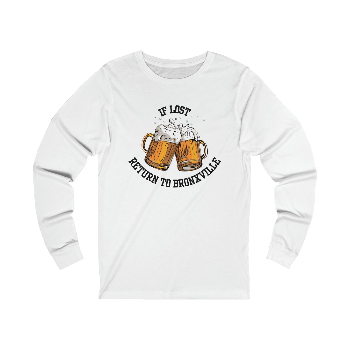 If Lost, Return to Bronxville Unisex Jersey Long Sleeve Tee