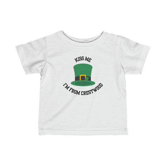 Kiss Me I'm From Crestwood Top Hat Baby Tee | Baby