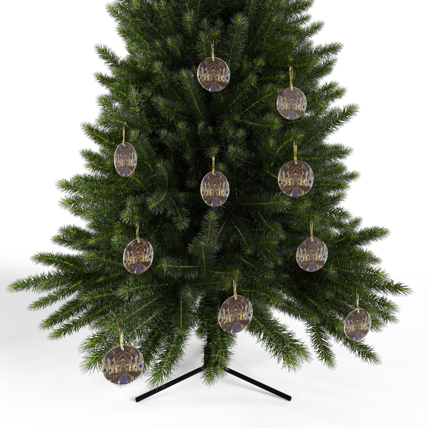 Annunciation Church Interior at Christmas Ornament