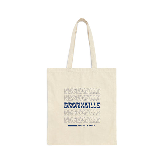 Bronxville Cotton Canvas Tote Bag-Navy